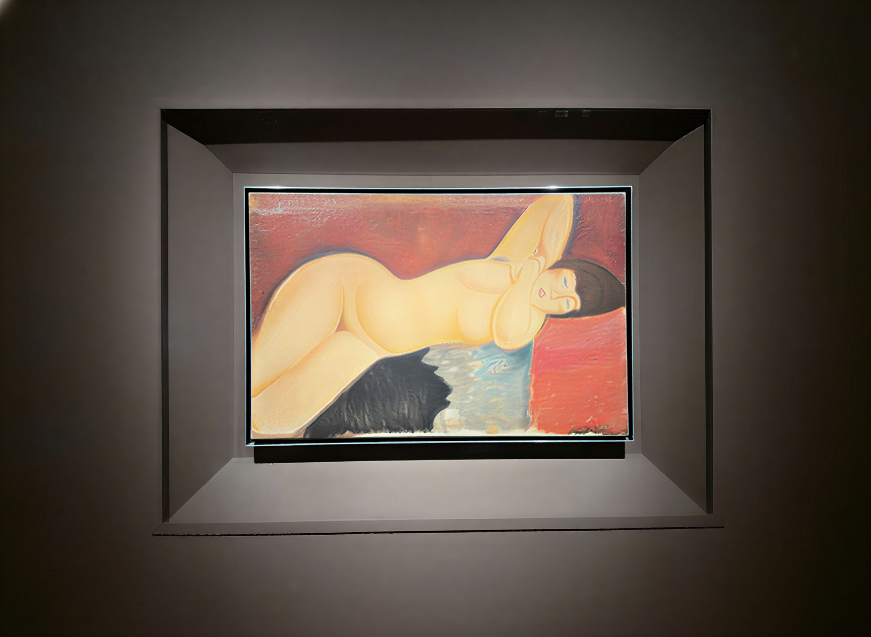 Tableau évocateur d'une femme nue allongée, exposé à la Galleria Nazionale dell'Umbria à Pérouse, Italie, illustrant la beauté et la sensualité dans l'art de la Renaissance italienne.