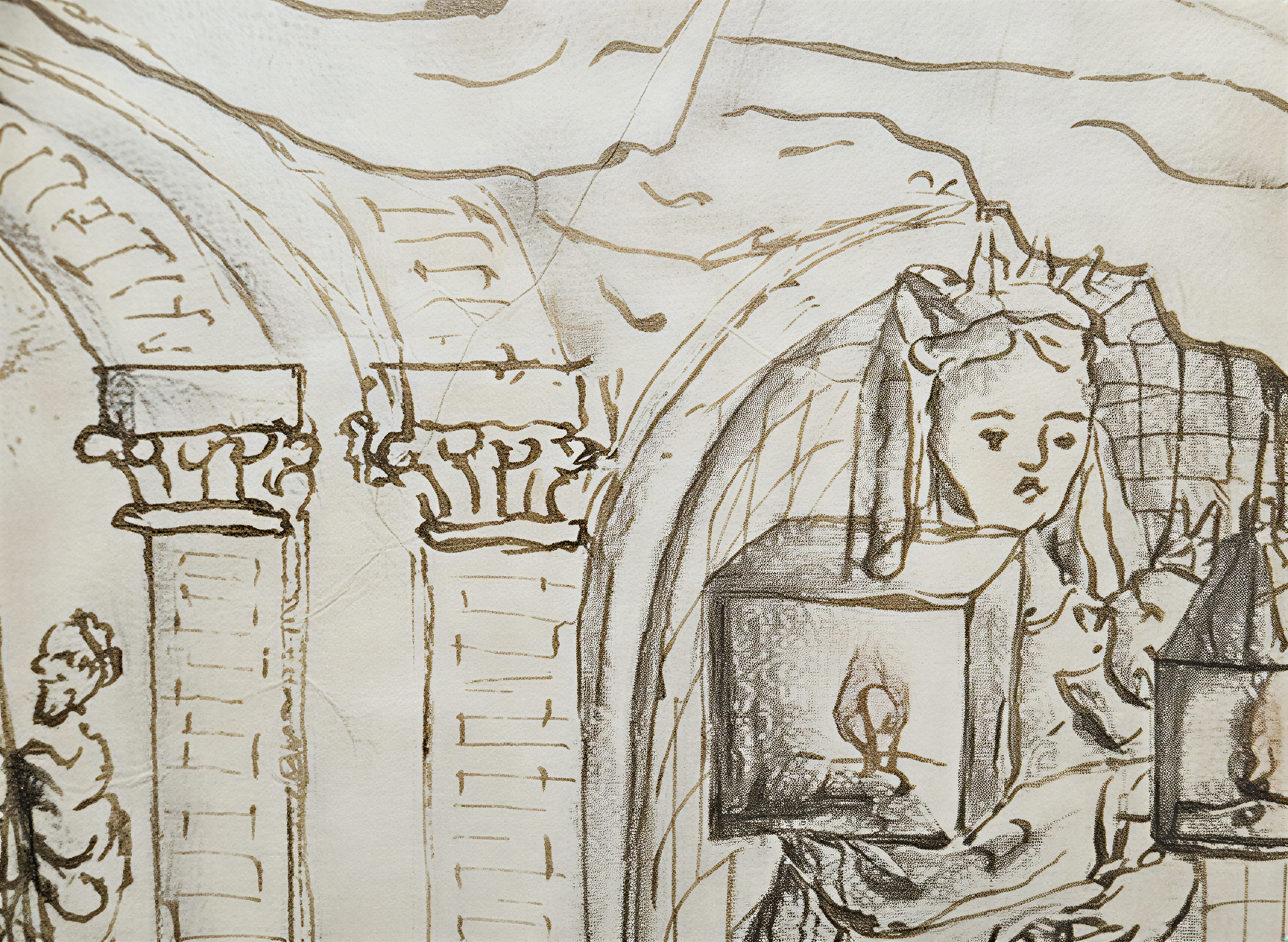 Détail d'une œuvre du Museo dell'Opera del Duomo, illustrant l'art toscan avec des motifs délicats et une riche symbolique.