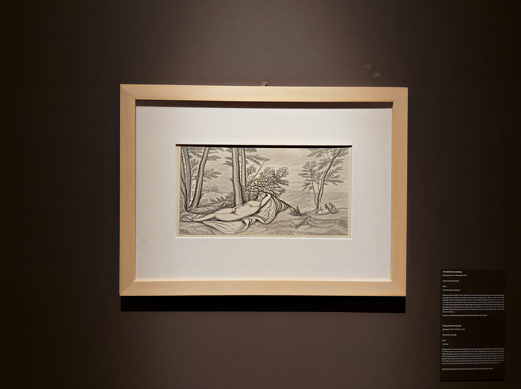 Œuvre 'Sleeping Venus' de Valentin Lefebvre, exposée à la Galleria Nazionale dell'Umbria à Pérouse, Italie. Une représentation évocatrice de la beauté naturelle et de la tranquillité.
